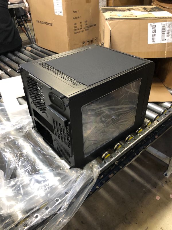 Photo 1 of Thermaltake Core V21 SPCC Micro ATX, Mini ITX Cube Gaming Computer Case Chassis, Small Form Factor Builds, 200mm Front Fan Pre-installed, CA-1D5-00S1WN-00 Black