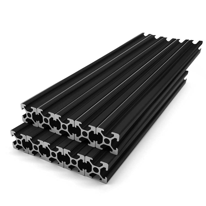 Photo 2 of 10PCS T Slot 2020 Aluminum Extrusion European Standard 600mm(23.6’’) Length Anodized Linear Rail for CNC DIY 3D Printer and Industrial Bracket Making
