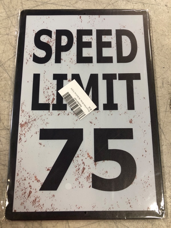 Photo 2 of Skyocean Speed Limit 75 MPH Sign, Slow Down Sign, Traffic Signs,Vintage Metal Tin Sign