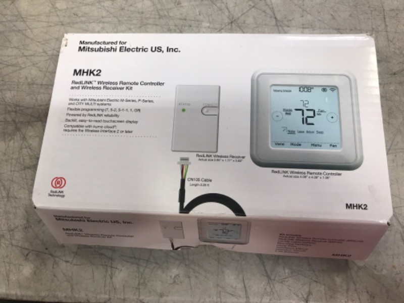 Photo 2 of Kumo Touch MHK2 RedLINK Wireless Thermostat & Receiver Kit
