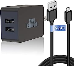 Photo 1 of Micro USB Fast Charger, Android Charger with Android Cable, Dual Port USB Wall Charger, Compatible with Samsung Galaxy S7 S6 J8 J7 Note 5,Kindle,LG,PS4,Camera, with 6.6FT Micro USB Cable (Black) https://a.co/d/awcCEd9