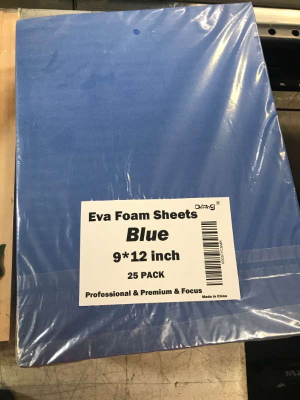 Photo 2 of 9 x 12 Inch Blue Foam Sheets Crafts, 2mm Thick. 25 Pack Premium Blue Foam Papers Set, for Crafting,DIY Project,Classroom, Scrapbooking, 3D Card Making Blue 9 x 12 In