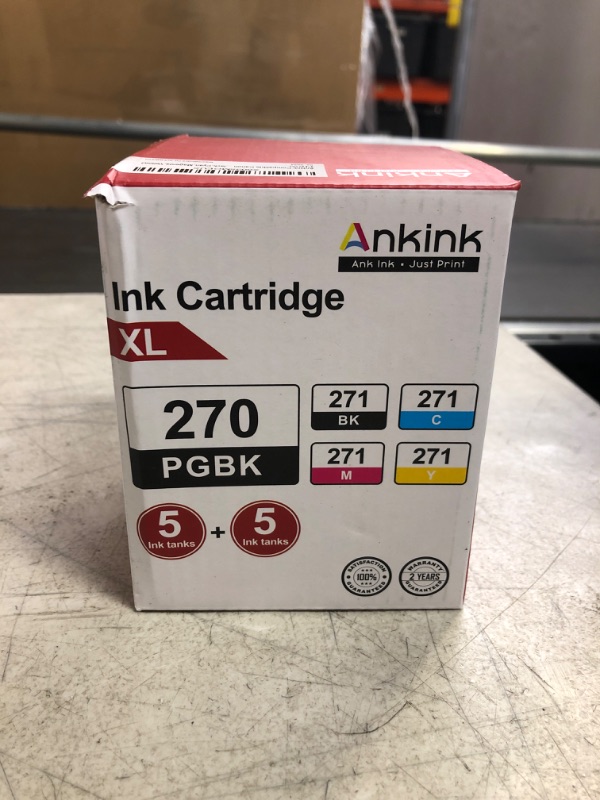Photo 2 of Ankink Ink Cartridge Canon PGI 270XL CLI 271XL Black Color Combo 10 Pack 270 271 XL Pixma MG5720 MG6820 MG6821 MG7720 TS5020 TS6020 TS8020 TS9020 Printers(PGI270 PGBK CLI271 Black,Cyan,Magenta,Yellow)