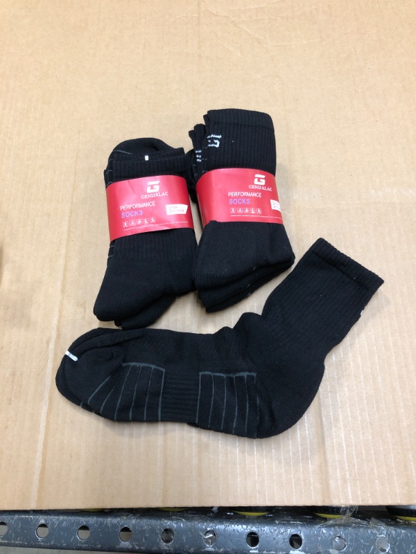 Photo 1 of 6 pairs of men socks black crew 