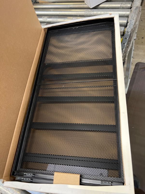 Photo 2 of 2 Tier Shoe Rack Black Metal Mesh - Brightroom&#8482;