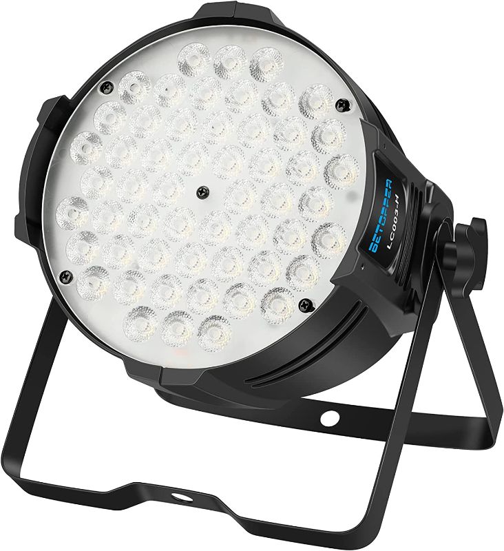 Photo 1 of BETOPPER Stage Light DJ Washing Strobe Lights for Parties 54 LED Super Bright DMX512 White/Off White 5000 Lumens Par Lighting for Church Event,Wedding,Theater,Studio,Photostudio,Event etc.
