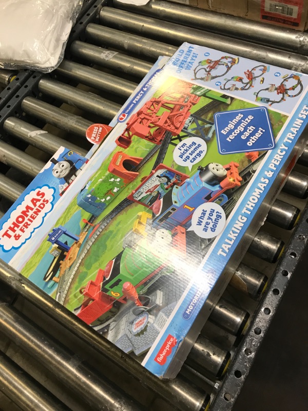 Photo 1 of Thomas & Friends Talking Thomas & Percy Train Set, Motorized Train and Track Set for Preschool Kids Ages 3 Years and Older Standard Talking Thomas & Percy Train Set