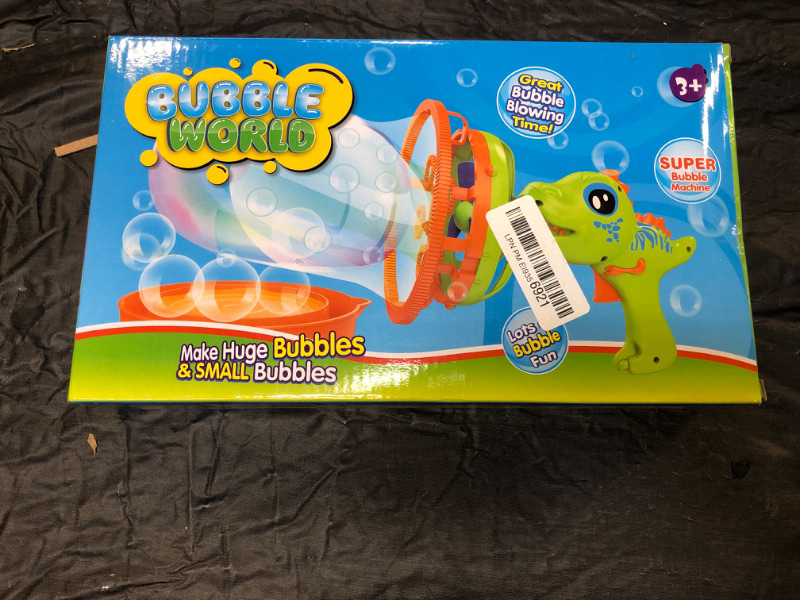 Photo 2 of BestJoy Giant Bubble Gun for Kids - Bubbles for Kids Age 3-4-5, Big Bubble Wand for Toddlers 1-3, Dinosaur Bubble Machine Large Bubble Blower Birthday Gifts for Boys, Fun Bubble Maker Outdoor Toys Dinosaur-Bubble