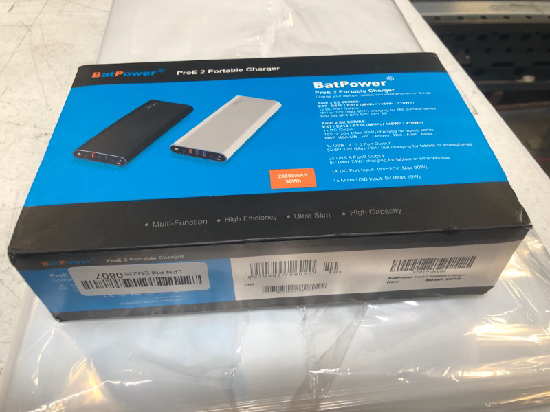 Photo 5 of BatPower ProE 2 ES7B 98Wh MS Surface Power Bank for Surface Pro X 8 7 6 5 4 3 2 RT Go Surface Book 3 2 1 External Battery Surface Laptop 4 3 2 1 Portable Charger, USB QC Fast Charge Tablet Smartphone