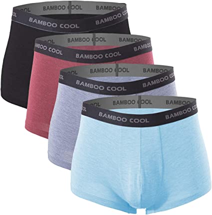 Photo 1 of BAMBOO COOL Men’s Underwear boxer briefs Soft Comfortable Bamboo Viscose Underwear Trunks (4 Pack)