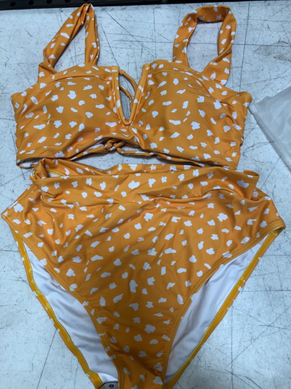 Photo 1 of 2 PIECE ORANGE SWIMSUIT SIZE M