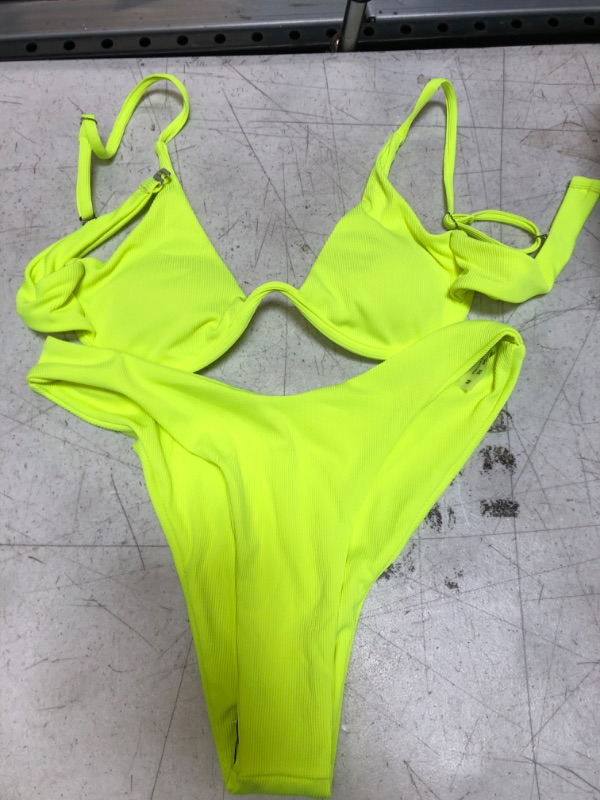 Photo 1 of 2 PIECE NEON SWIMSUIT SIZE M