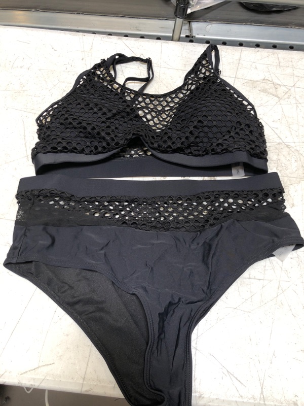 Photo 1 of 2 PIECE BLACK SWIMSUIT SIZE XL