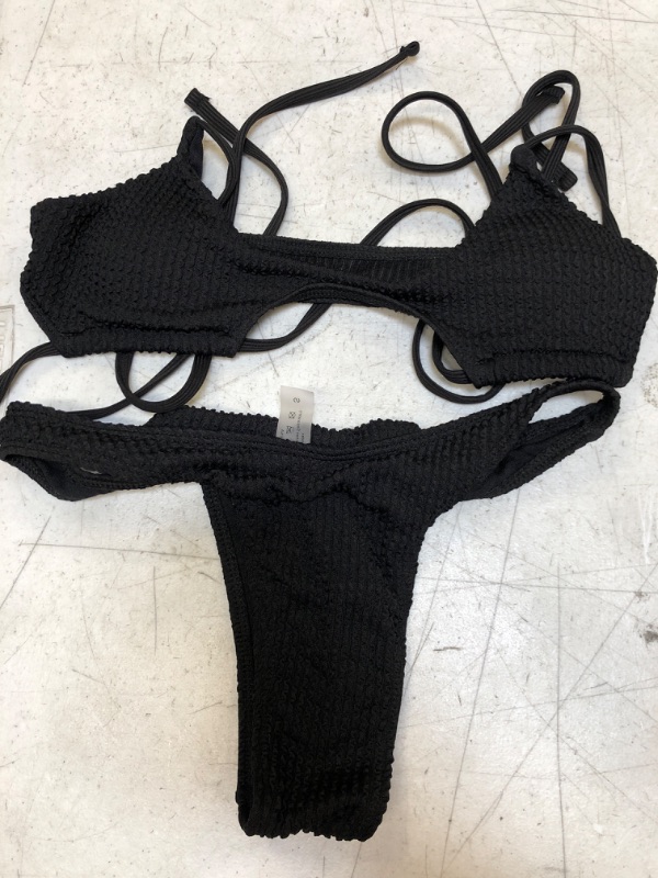 Photo 1 of 2 PIECE BLACK SWIMSUIT SIZE S