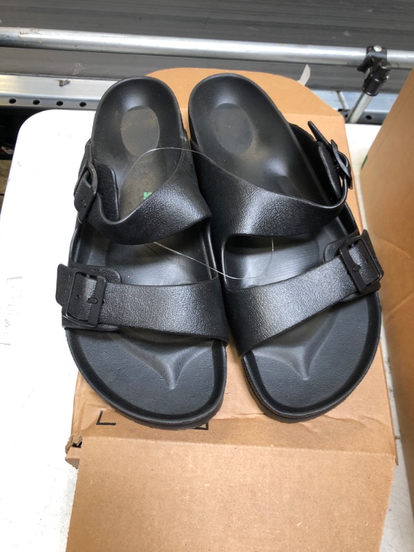 Photo 1 of BLACK SLIPPERS SIZE 12