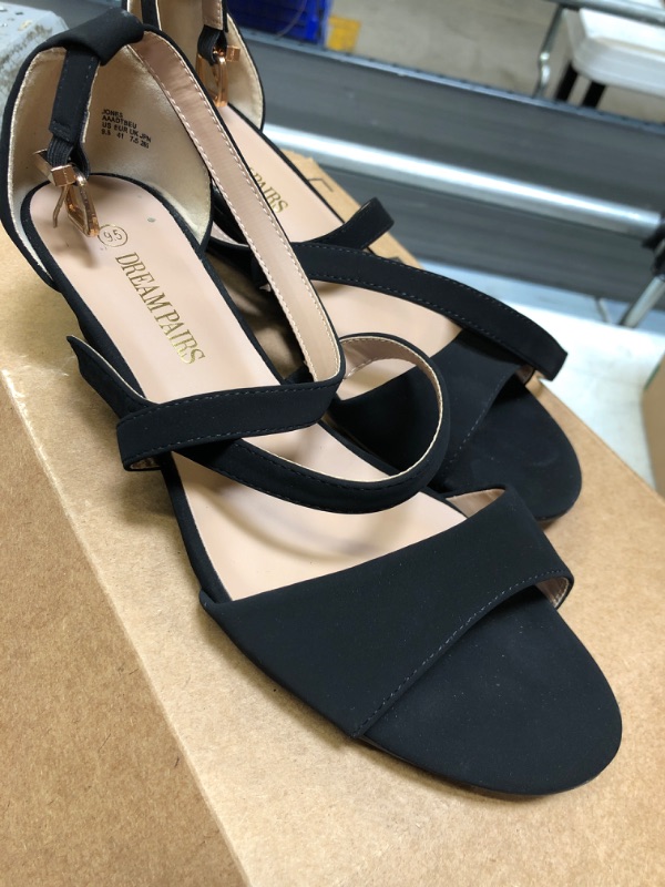 Photo 1 of BLACK HEEL SANDALS SIZE 9.5
