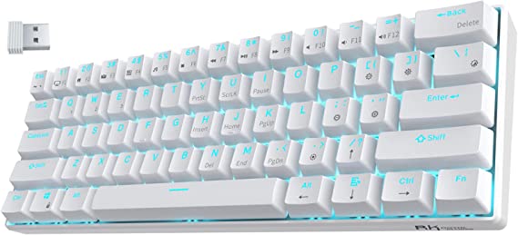 Photo 1 of RK ROYAL KLUDGE RK61 Wireless 60% Triple Mode BT5.0/2.4G/USB-C Mechanical Keyboard, 61 Keys Bluetooth Mechanical Keyboard, Compact Gaming Keyboard with Software (Hot Swappable Blue Switch,