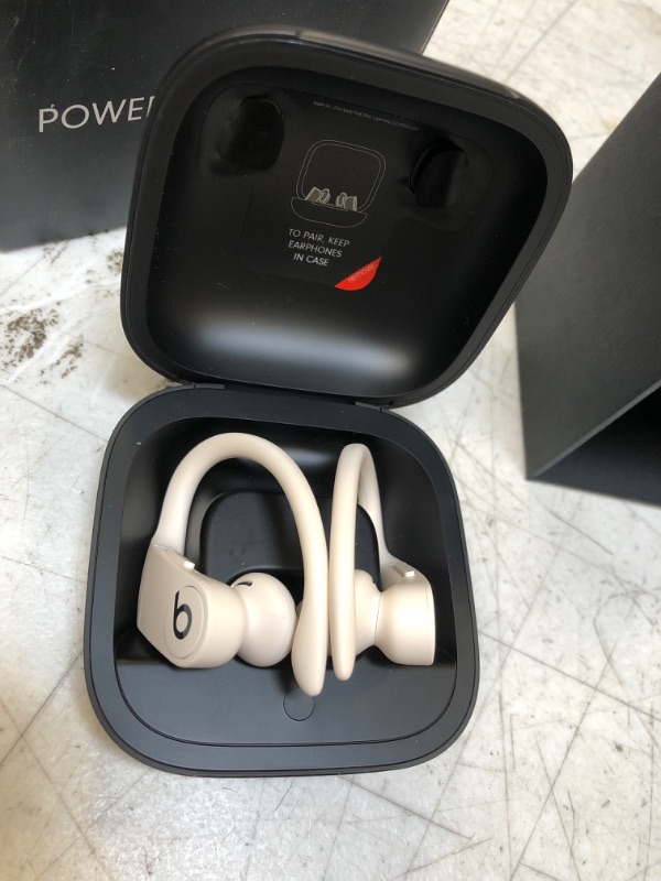 Photo 5 of Beats Powerbeats Pro Wireless Earbuds - Apple H1 Headphone Chip, Class 1 Bluetooth Headphones, 9 Hours of Listening Time, Sweat Resistant, Built-in Microphone - Ivory Ivory Powerbeats Pro
