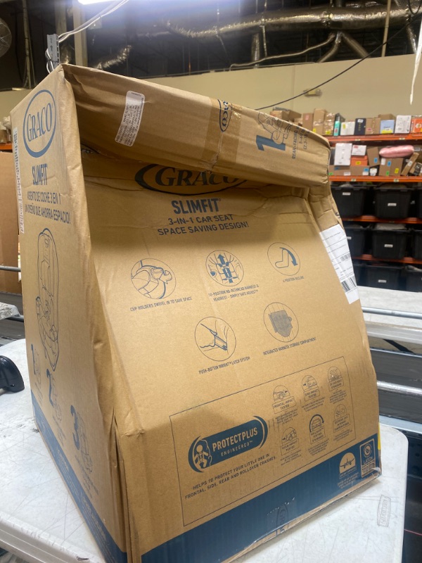 Photo 2 of *DAMGED BOX *FACTORY SEALED Graco Slimfit 3 in 1 Car Seat | Slim & Comfy Design Saves Space in Your Back Seat, Redmond SlimFit Redmond