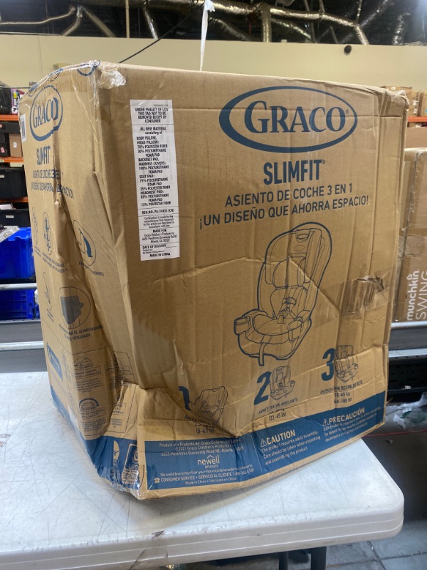 Photo 2 of *****FACTORY SEALED **DAMAGED BOX Graco Slimfit 3 in 1 Car Seat | Slim & Comfy Design Saves Space in Your Back Seat, Redmond SlimFit Redmond