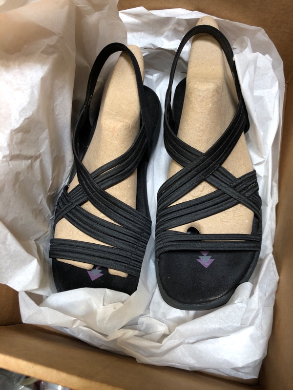 Photo 1 of BLACK SKECHERS SANDALS SIZE 8