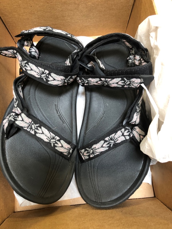 Photo 1 of BLACK SANDALS SIZE 8/9