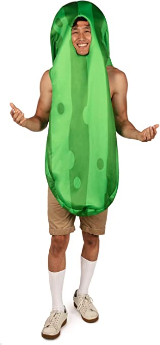 Photo 1 of  Funny Green Food Halloween Pickle Costume Easy Pull On Costume for Men