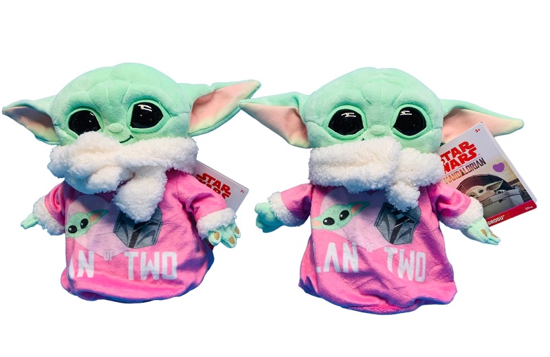 Photo 1 of 222556…  2 Star Wars mandalorian Grogu the Child plushies 