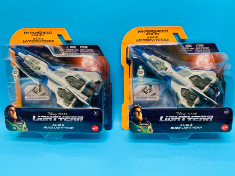 Photo 1 of 222557…2 Disney lightyear hyperspeed series plane toys - both the same 