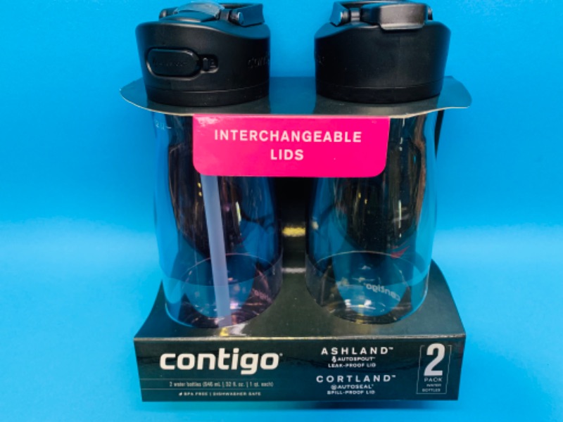 Photo 1 of 222568…2 contigo water bottles with leakproof lids and autospout 