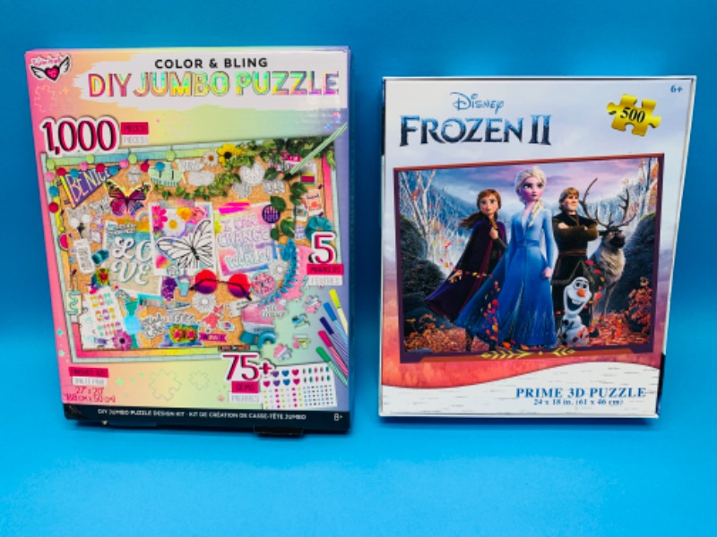 Photo 1 of 222608…Disney frozen and jumbo puzzles 