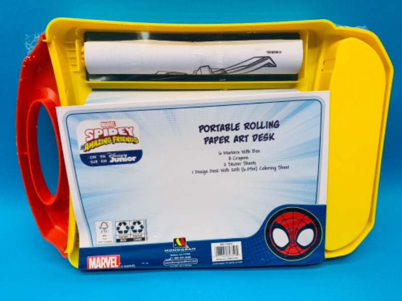 Photo 2 of 222609…Disney Junior Spider-Man coloring sheet rolling paper art desk