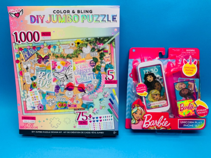 Photo 2 of 222631…Barbie play phone set and jumbo puzzle 