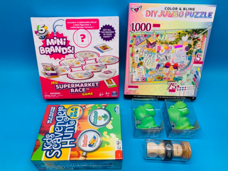 Photo 1 of 222638…Mini Brands game ,scavenger hunt, jumbo puzzle and more