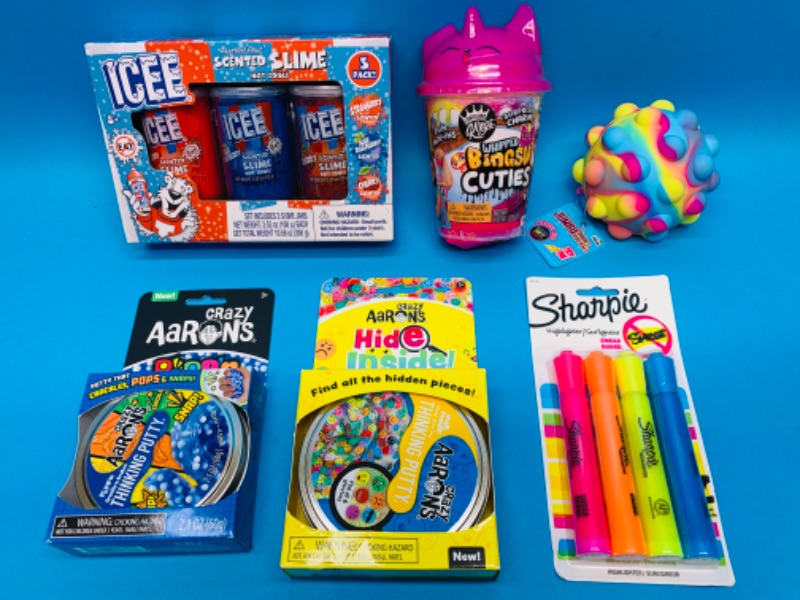 Photo 1 of 222642…slime, putty, fidget toys and highlighters 