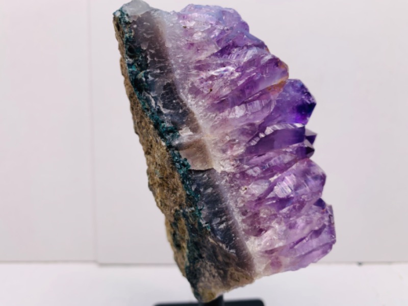 Photo 2 of 222657…6” amethyst crystal rock on stand-height includes stand 