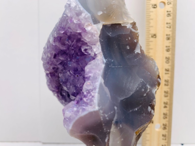 Photo 2 of 222658…6” amethyst rock on stand- height includes stand 