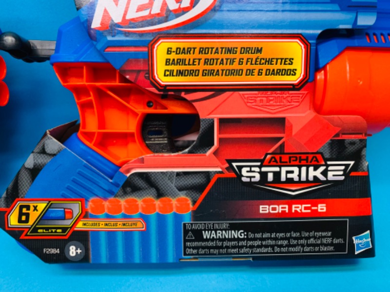 Photo 2 of 222826… 2 Nerf alpha strike bor RC-6 toy guns