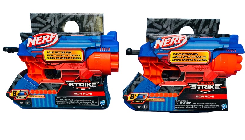 Photo 1 of 222826… 2 Nerf alpha strike bor RC-6 toy guns