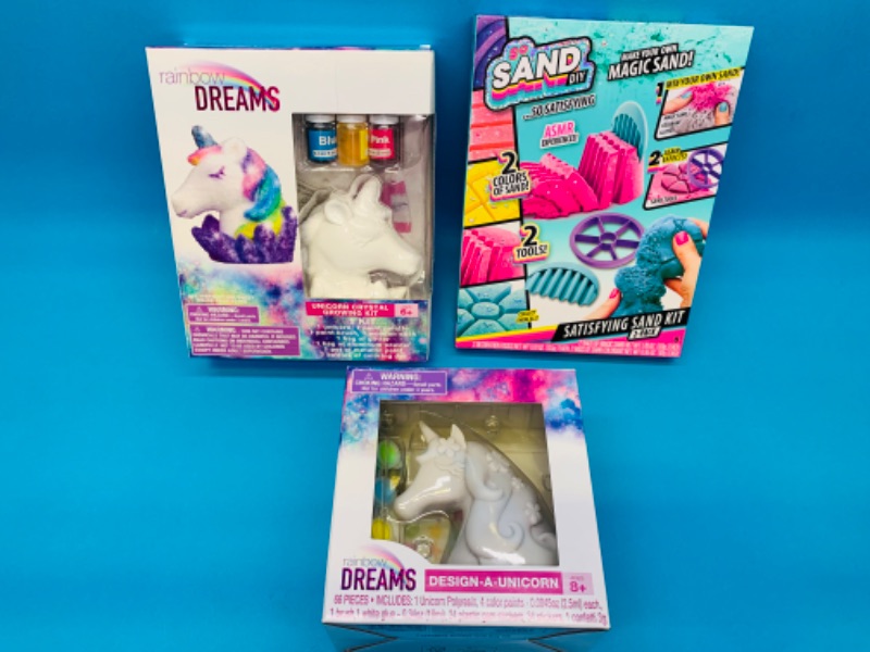 Photo 1 of 222833…unicorn crystal growing kit, magic sand, and design a unicorn craft