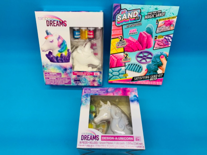 Photo 1 of 222835… unicorn crystal growing kit, magic sand, and design a unicorn craft