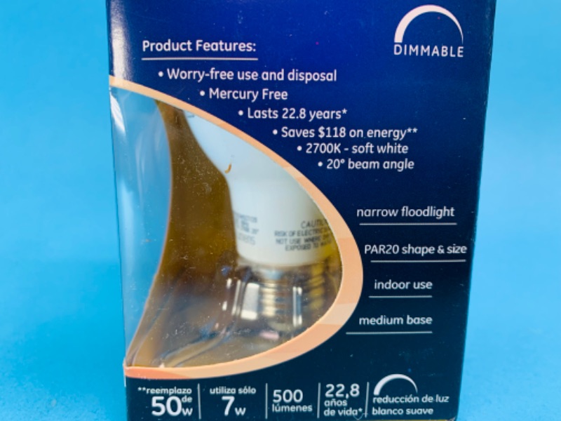 Photo 1 of 222843… 3 GE 50 watt LED soft white bulbs