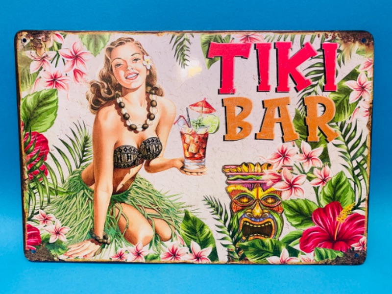 Photo 1 of 222935…12 x 8” tin tiki sign