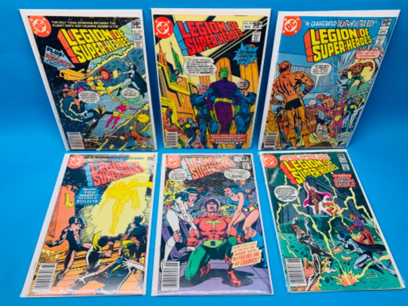 Photo 1 of 223018…6  vintage $.50 legion of superheroes comics in plastic sleeves