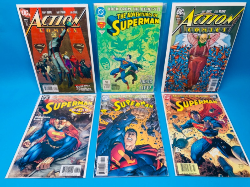 Photo 1 of 223019…6 Superman comics in plastic sleeves 