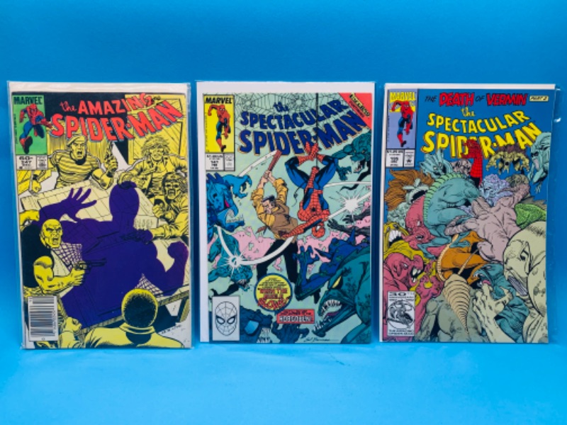 Photo 1 of 223024… 3 Spider-Man comics in plastic sleeves 