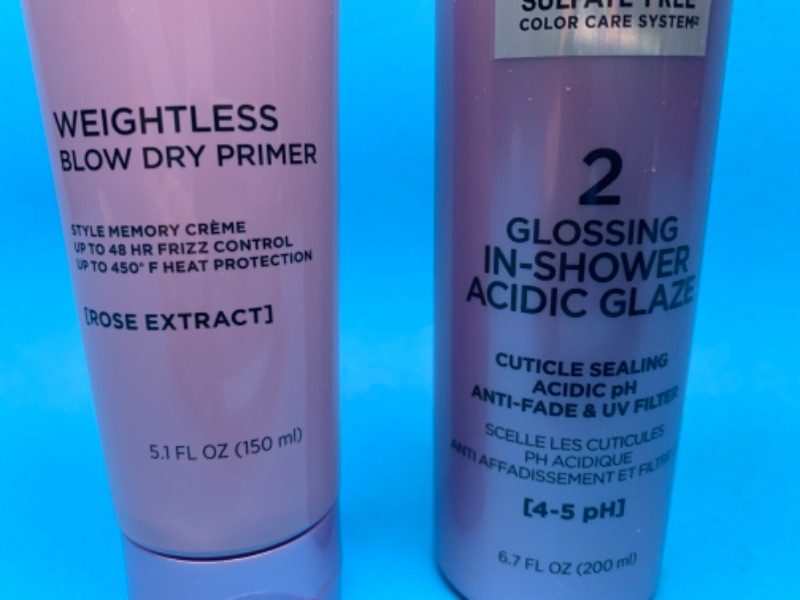 Photo 2 of 223032…L’Oréal Ever Pure sulfate free blow dry primer and acidic glaze 