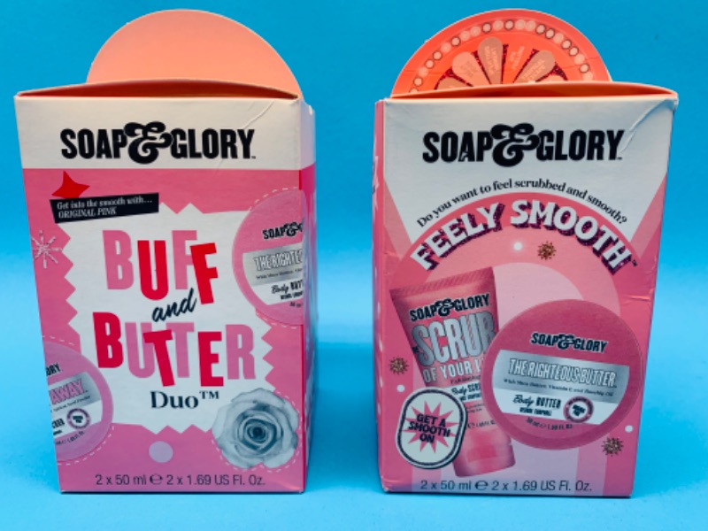 Photo 1 of 223033…Soap and Glory body scrub and butter sets