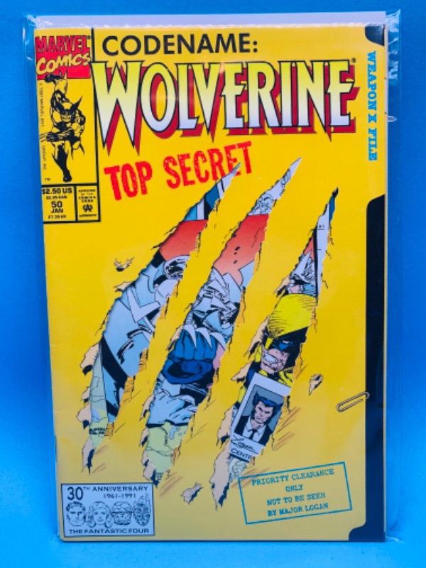 Photo 1 of 223041…Wolverine top secret die cut cover comic 50 in plastic sleeve 
