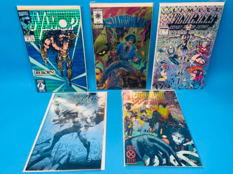 Photo 1 of 223047…5 specialty foil,chromium cover comics in plastic sleeves 